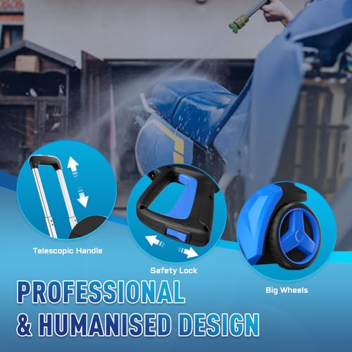 Electric Pressure Washer 4500 PSI 3.2 GPM Touch Screen Adjustable Pressure,4 Nozzles and 500ml Foam Cannon Power Washer Cleaning for Patio