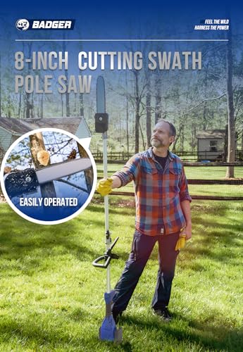 WILD BADGER POWER 40V Cordless Weed Wacker, String Trimmer/Edger, Pole Saw, Hedge Trimmer and Brush Cutter Blade, Attachment Capable 4-in-1 Multi-Tool Kit with 2 * 20V 4Ah Battery and 1*Charger