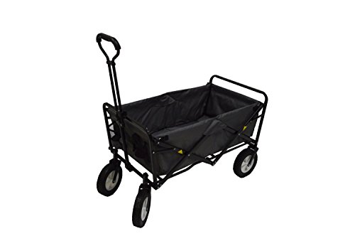 MacSports Collapsible Folding Outdoor Utility Wagon, Black