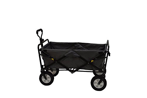 MacSports Collapsible Folding Outdoor Utility Wagon, Black