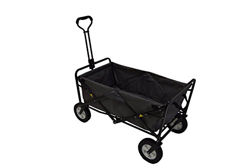 MacSports Collapsible Folding Outdoor Utility Wagon, Black