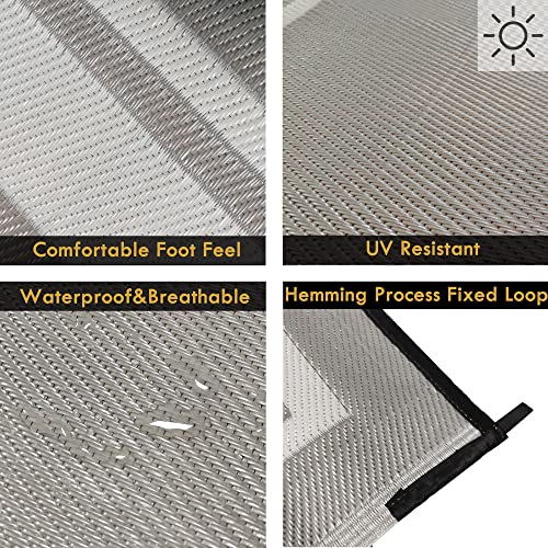 Waterproof Outdoor Rugs: 8x10 Patio Straw Mats, Reversible
