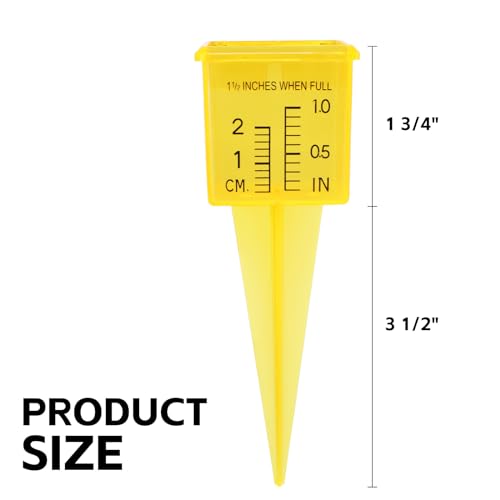 MUMTOP 10 Pack Rain Gauge, 1.5" Sprinkler Gauge with Wide Mouth, Outdoor Water Measuring Gauge for Lawn, Garden, Yard