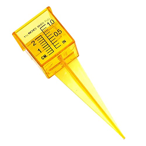 10 Pack 1.5" Rain/Sprinkler Gauge, Wide Mouth, Bright Yellow, Outdoor Water Measuring Tool