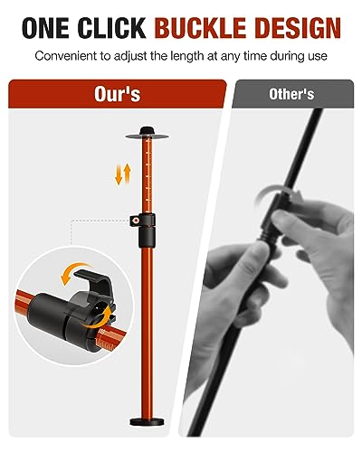 FILKO Strong Magnetic Firewood Measuring Tool, Used for Fast Measure Firewood Length, Firewood Gauge Freely Adjust from 16'' to 29'', One Step Installation, High Vis Orange, Attach to Any Chainsaw