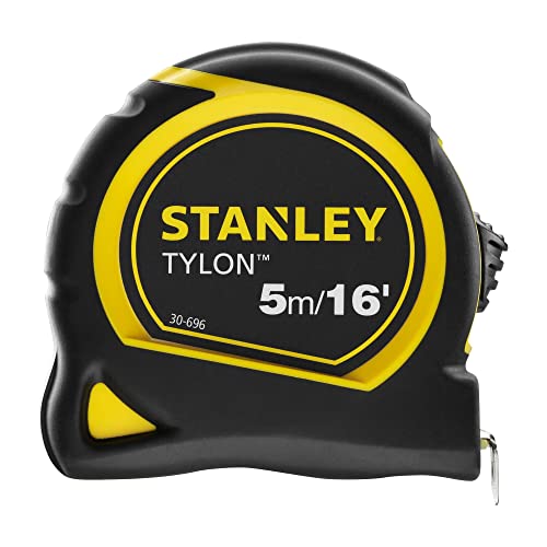 STANLEY TYLON Tape Measure 5M/16 Inches Compact Case with Cushioned Grip Metric and Imperial System 1-30-696