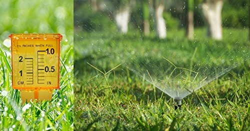 Hatsbi Rain Gauge Sprinkler Gauge (12 Pack) for Lawn and Garden Water Measuring Tool Wide Mouth