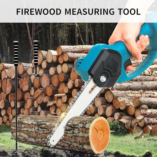 Sthmeyue Firewood Measuring Tool，9 to 28.5 Inches Measurement Range, Aluminum Alloy Construction, Non-Slip EVA Handle