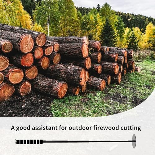 Sthmeyue Firewood Measuring Tool，9 to 28.5 Inches Measurement Range, Aluminum Alloy Construction, Non-Slip EVA Handle