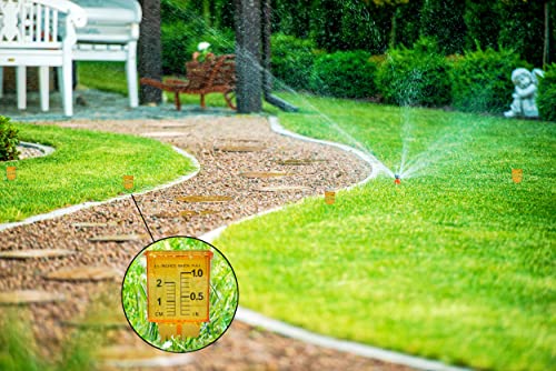Hatsbi Rain Gauge Sprinkler Gauge (12 Pack) for Lawn and Garden Water Measuring Tool Wide Mouth