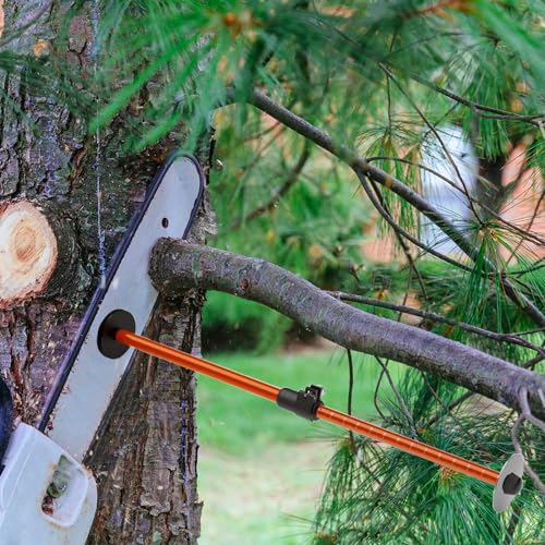 Akorbom Magnetic Firewood Measuring Tool,Chainsaw Measuring Tool for Firewood,Magnetic Log Marker Firewood Marker with Measured Marks,Freely Adjust From 16'' and 29'',High Vis Orange