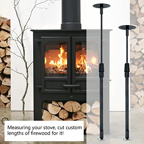 Riomhorry Firewood Measuring Tool, Adjustable Firewood Cutting Tool Freely Adjust between 16'' and 26'', Firewood Gauge Attaches to Chainsaw Bar to Measure Firewood Length