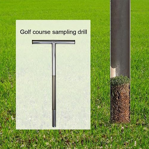 12 Inch Soil Sampler Probe with T Handle,Stainless Steel Soil Probe Rod with Core Sampling Area,Includes Soil Sample Kit,for Soil Sampling Plant Care Lawn Garden Farm