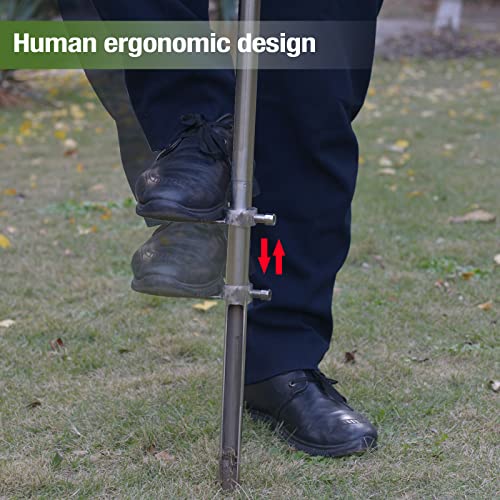 36" Soil Probe, Stainless Steel Soil Sampler Probe with Foot Pedal and Reusable Sample Bags, Soil Test Kits for Lawn Plant Garden Farm Soil Sampling