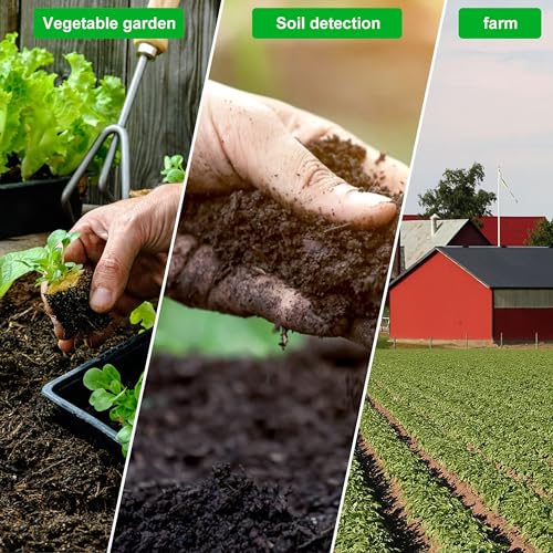 12 Inch Soil Sampler Probe with T Handle,Stainless Steel Soil Probe Rod with Core Sampling Area,Includes Soil Sample Kit,for Soil Sampling Plant Care Lawn Garden Farm