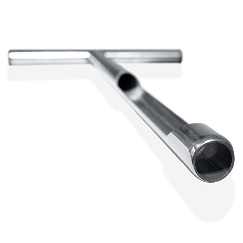 Topnix - Soil Sampler Probe 21" for Garden, Lawn and Golf Courses Care Maintenance - Stainless Steel with T-Style Handle Soil Test Tool - Complete with 2 PVC Clear Tubes for Soil Samples