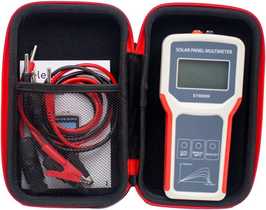 Aitoserlea Solar Panel Tester Photovoltaic Multimeter Upgrade EY800W with Ultra Clear LCD, Smart MPPT Open Circuit Voltage Troubleshooting Utility Tool for Solar PV Testing