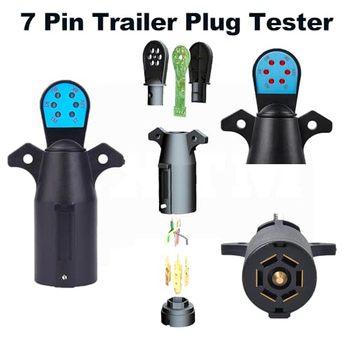 CXTM 7-Way Trailer Plug Tester, 7 Way Trailer Plug Tester 7 Pin Trailer Plug Tester,Trailer Light Tester