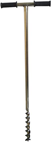 INTBUYING 40'' Soil Sampler Probe 1.7’’ Dia Probe with 9.8inch Sample Ejector Stainless Steel Soil Test Tool with Rubber Handle(Twist Type)