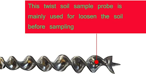 INTBUYING 40'' Soil Sampler Probe 1.7’’ Dia Probe with 9.8inch Sample Ejector Stainless Steel Soil Test Tool with Rubber Handle(Twist Type)