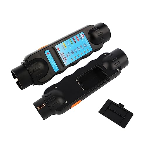 Trailer Tester Tool, 7Pin 12V Car Towing Trailer Plug Socket Connection Tester Diagnostic Tool Black