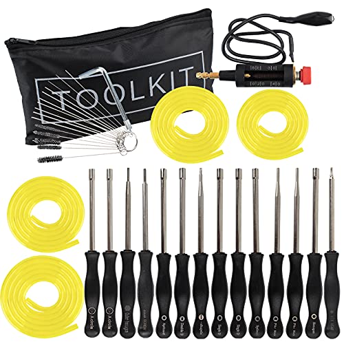 partszen Carburetor Adjustment Tool for 2-Cycle Small Engine Compatible with Poulan STIHL Echo Ryobi Troy Bilt Trimmer Leaf Blower Chainsaw 14 Pcs with Ignition Coil Spark Tester