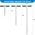 Yosuny Upgrade Solid Stainless Steel Soil Sample Probe and Soil Probe Rod Combined, 17-32-48 Inch Soil Sample Test Tool for Agriculture/Lawn, Ground Probe Locator for Pipes/Gopher Runs/Septic Tank
