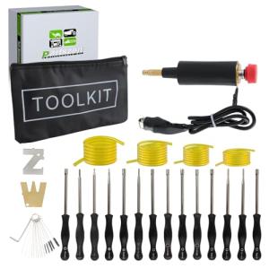 partszen Carburetor Adjustment Tool for 2-Cycle Small Engine Compatible with Poulan STIHL Echo Ryobi Troy Bilt Trimmer Leaf Blower Chainsaw 14 Pcs with Ignition Coil Spark Tester
