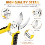 2 Packs Pruning Shears, Garden Shears, Garden Scissors, Garden Pruners Stainless Steel Pruning Shears for Gardening, Garden Clippers, Gardening Tools Scissors with Storage Bag