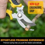 2 Packs Pruning Shears, Garden Shears, Garden Scissors, Garden Pruners Stainless Steel Pruning Shears for Gardening, Garden Clippers, Gardening Tools Scissors with Storage Bag