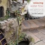 Alpine Corporation USA1164 Outdoor Floor Tiered Fairy Castle Waterwheel Water Fountain with Realistic Stone Look, 35", Brown