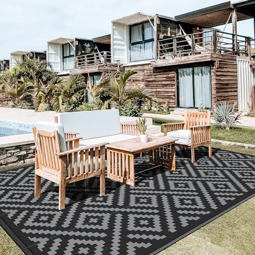 GENIMO Outdoor Rug, 10x14 Waterproof, Reversible Plastic