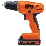 BLACK+DECKER 20V MAX* POWERECONNECT Cordless Drill/Driver + 30 pc. Kit (LD120VA), Orange