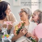 Garden Statues Outdoor Decorations Solar Turtle Angels Decor with Succulents LED Lights Garden Ornaments Figurines for Patio Yard Lawn Gifts for Women Grandma