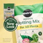 Miracle-Gro Indoor Potting Mix, Indoor Plant Food & Leaf Shine - Bundle of Potting Soil (6 qt.), Liquid Plant Food (8 oz.) & Leaf Shine (8 oz.) for Growing, Fertilizing & Cleaning Houseplants