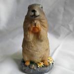 Garden Statue Lawn Ornament Animal Garden Statue Sculpture Resin Lawn Ornaments Decor Indoor Outdoor Figurines for Patio Yard and House - Marmot