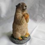 Garden Statue Lawn Ornament Animal Garden Statue Sculpture Resin Lawn Ornaments Decor Indoor Outdoor Figurines for Patio Yard and House - Marmot
