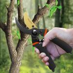 HeyPX Bypass Pruning Shears 8.5" Garden Clippers, Professional Premium Hand Pruners, Multipurpose Gardening Supplies - Super Sharp Garden Scissors Heavy Duty Tool (Including an Extra Blade and Spring)