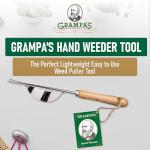 Grampa's Hand Weeder Tool - The Perfect Lightweight Easy to Use Weed Puller Tool for Garden - Durable Unique Lever Design with V-Shaped Forks Allows for Easy Removal of Weeds & Their Roots.