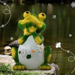 Redwix Garden Frog Figurines 9", Cute Frog Decor, Outdoor Statue Frogs Decorations, Garden Statues Outdoor Clearance, Frog Gifts for Frog Lovers