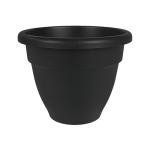The HC Companies 10 Inch Caribbean Planter - Lightweight Indoor Outdoor Plastic Plant Pot for Herbs and Flowers, Black