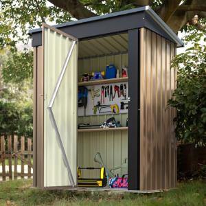 Devoko Lockable Metal Garden Shed Outdoor Storage 5x3FT