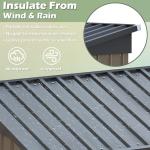 Devoko Lockable Metal Garden Shed Outdoor Storage 5x3FT