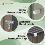 Devoko Lockable Metal Garden Shed Outdoor Storage 5x3FT