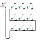 49.21Ft Bendable Drip Irrigation Kit 360°Adjustable Automatic Watering System + 15 Upgraded T-Joints + 15 Misting Nozzles + Faucet Adapter + Install Adapters for Garden Flower Bed (45PCS)