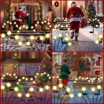 NBQQ Solar Garden Lights,Solar Firefly Lights,4 Pack 32 Heads Solar Lights Outdoor Waterproof Decorative,Sway by Wind, High Flexibility Iron Wire & Heavy Bulb Base,Yard Patio Pathway Lawn Mom Gift