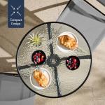 3-Piece Patio Bistro Dining Set - Textured Glass