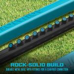 Aqua Joe SJI-OMS16 Indestructible Metal Base Oscillating Sprinkler with Adjustable Spray, 3600-Square Foot Coverage