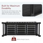 2-Person All-Weather HIPS Outdoor Garden Bench, 800 lbs, Black