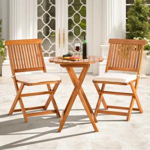 IDZO, Round Table Patio Bistro Set, 3-Piece Outdoor